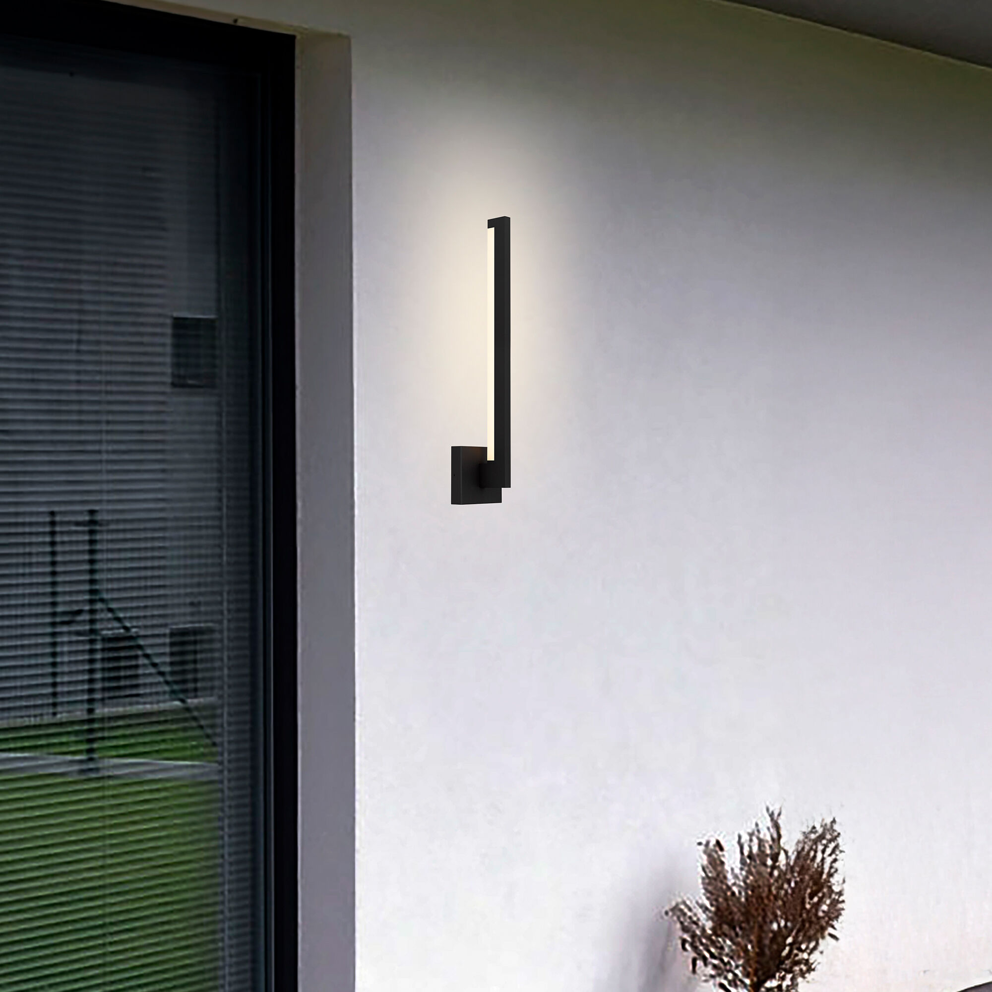 Lana LED 24 inch Sand Black Outdoor Wall Sconce